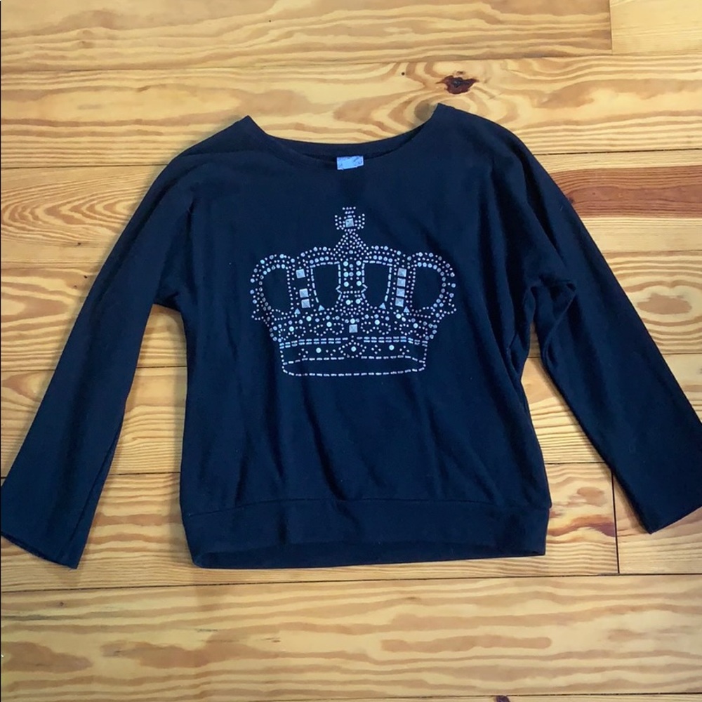 3/$15 Disney Bling Crown Sweatshirt